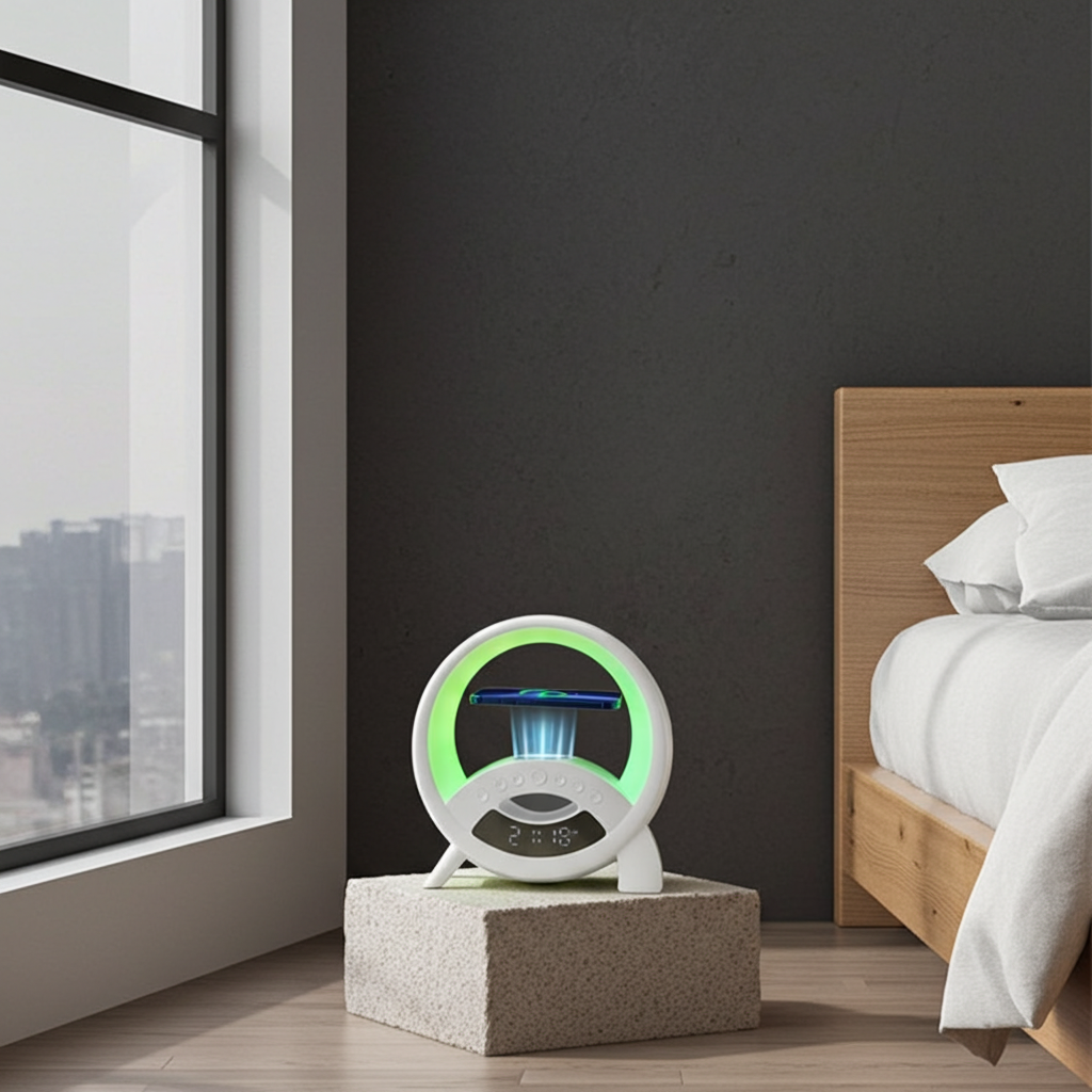 Digitale Wecker-Lampe mit Display und Nachtlicht