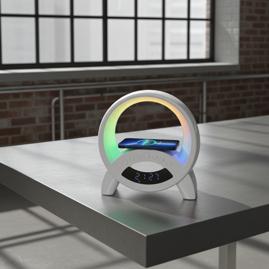 Digitale Wecker-Lampe mit Display und Nachtlicht